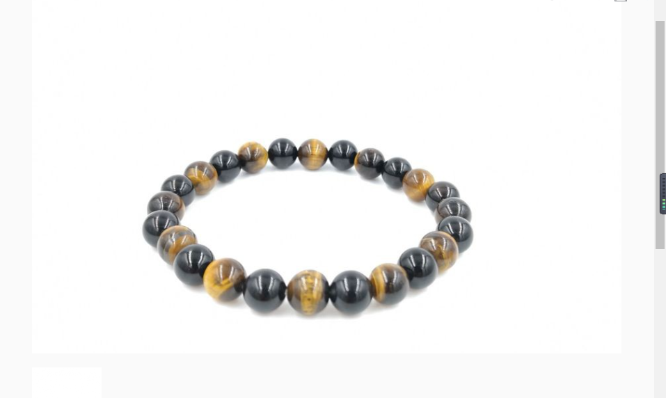 Bracelet mixte pierre d'oeil de tigre et Onyx