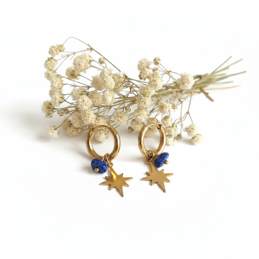 Boucles d'oreilles lapis-lazuli
