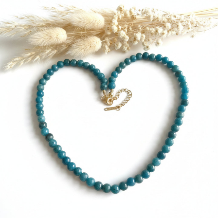 Collier Apatite Bleue