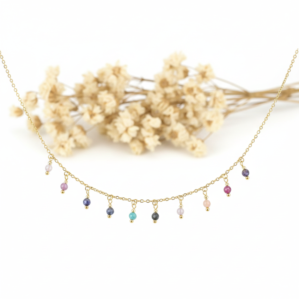 Collier Pierres Diverses