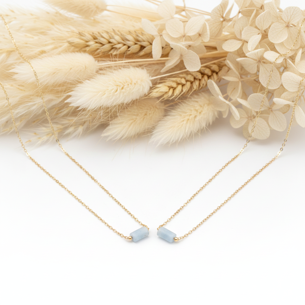 Collier Pierre Aigue-marine