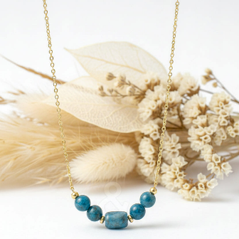 Collier Apatite Bleue