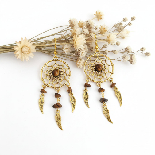 Boucles d'oreilles Œil de Tigre