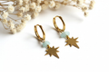 Boucles d'oreilles aigue-marine