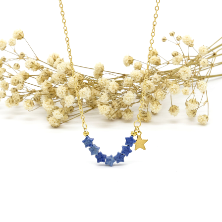 Collier en sodalite