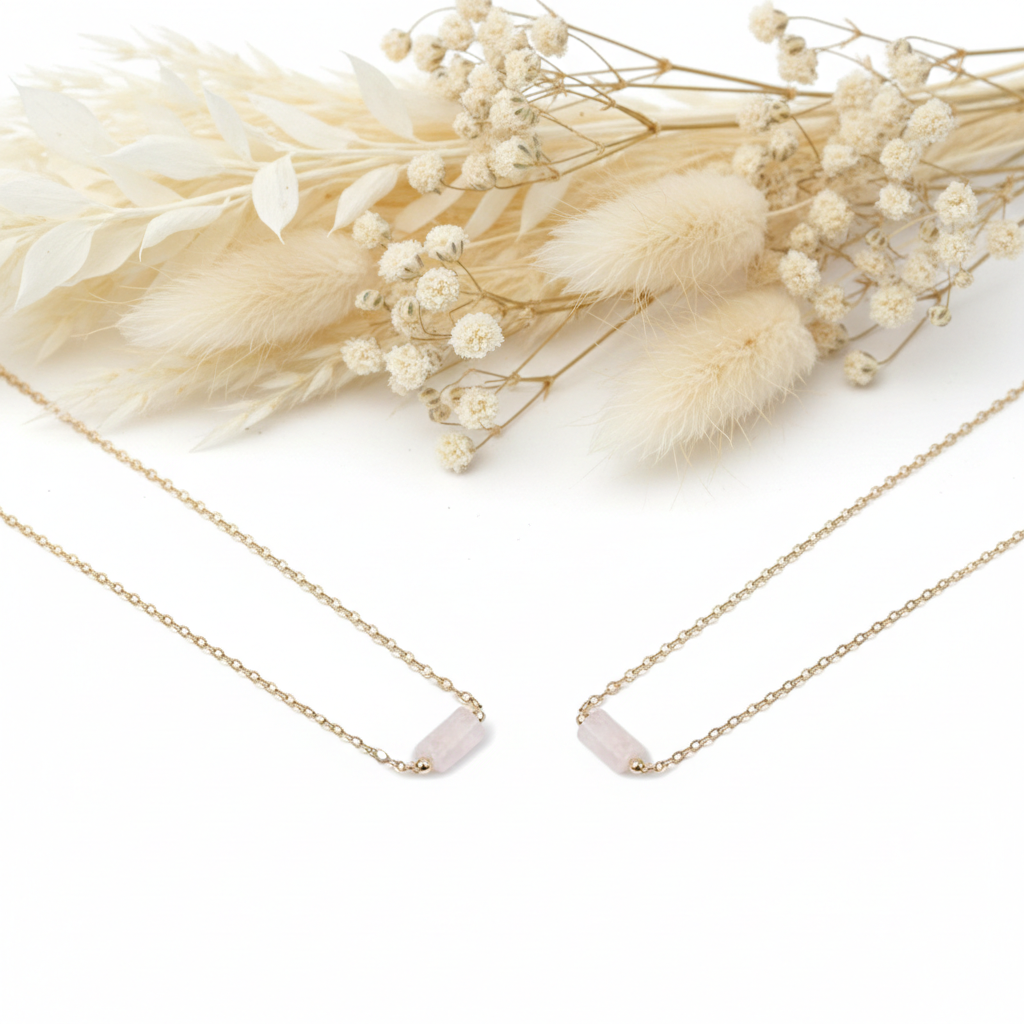 Collier Quartz Rose