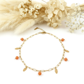Collier en aventurine orange